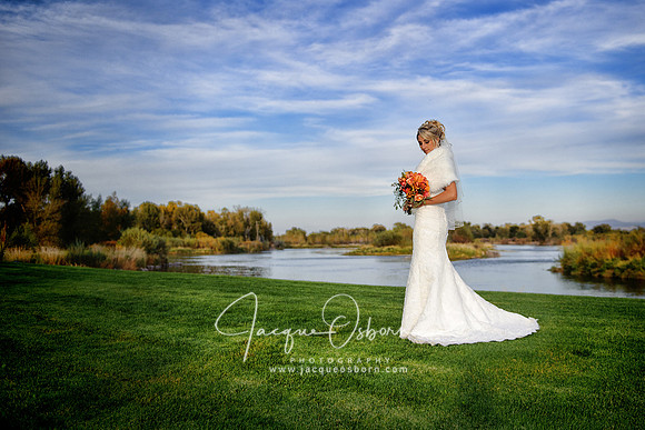 Bridal Portrait by the Snake River - Jacque Osborn Photography - Buhl, Idaho Photographer