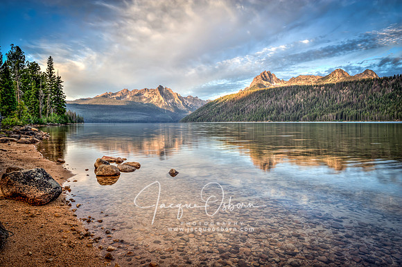 Morning sunrise at Redfish Lake, Stanley, Idaho - Sawtooths - Jacque Osborn Photography